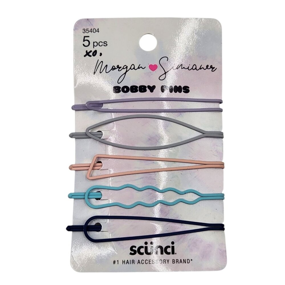 Scunci Morgan Simianer xo Hair Bobby‎ Pins Assorted Pastel 5 Pcs Multicolor